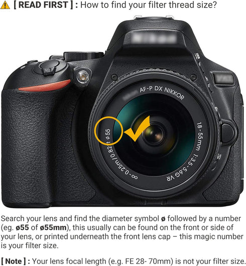JJC Multi-Coated 55mm UV Filter for Nikon D3500 D3400 D5600 D7500 with DX AF-P 18-55mm Kit Lens for Sony A7IV A7III A7II A7 with FE 28-70mm Kit Lens and Other Lenses with 55mm Filter Thread