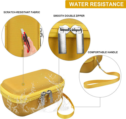 Hard Protective Case for Kodak PIXPRO WPZ2 Waterproof Digital Camera, Travel Case with Zipper Mesh Pocket (Yellow)