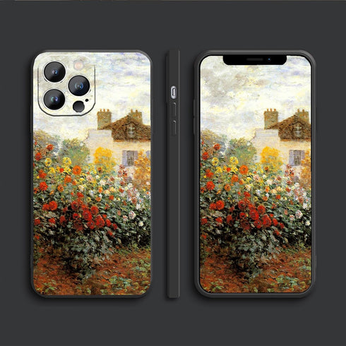 iPhone 15 Pro Max Case, Classic Art Monet Painting Retro Landscape Phone Cover for Women Men, Flexible TPU Slim
