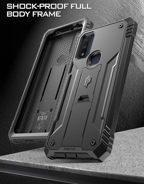 Poetic Revolution Series Case for Motorola Moto G Pure 6.5 inch (2021 Release), Rugged Dual-Layer Shockproof Cover