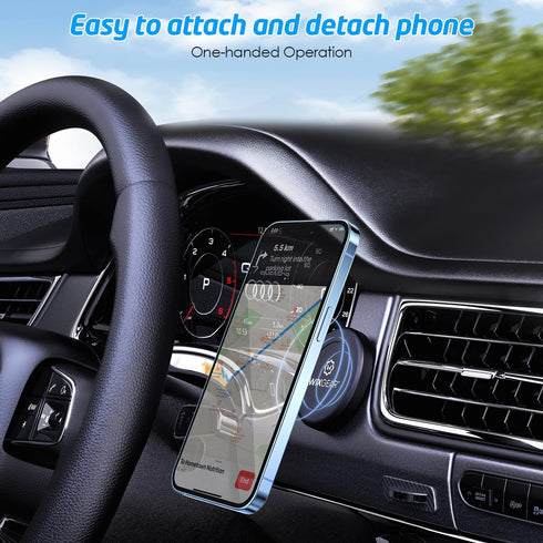 WixGear (2 Pack) Universal Flat Stick On Dashboard Magnetic Car Mount Holder for Cell Phones and Mini Tablets with Fast