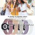 Bands for Samsung Galaxy Watch 7/6/5/4, 40mm 44mm with Charms, Women Flower Engraved Silicone Strap