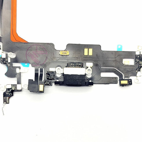 USB Dock Charging Port Flex Cable PCB Board Replacement for Apple iPhone 13 Pro Max (Black)