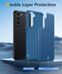 JXVM for Samsung Galaxy S21 FE Case, Dual Layer Protective Heavy Duty Cover, Military Protection Bumper, Blue Navy