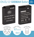 BM Premium EN-EL12 Battery and Charger for Nikon Coolpix A1000 B600 W300 A900 AW100 AW110 AW120 AW130 S6300 S8100 S8200 S9050 S9200 S9300 S9400 S9500 S9700 S9900 P310 P330 P340 KeyMission 170, 360