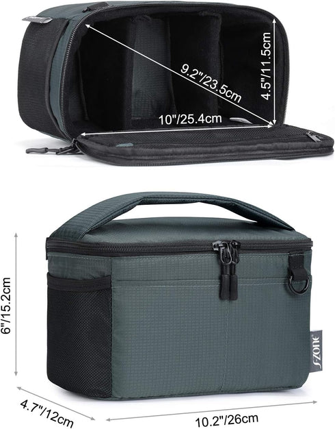 S-ZONE Water Resistant Camera Insert Bag with Sleeve, Upgraded Version 2.0