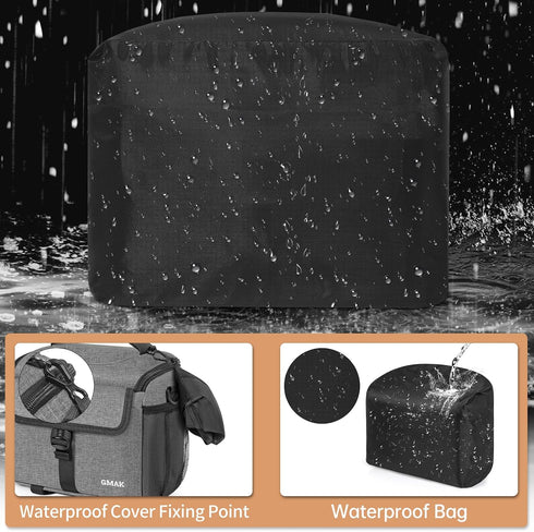 GMAK 9'' 4.7'' 7.5'', Camera Bag for Photographers, Anti-shock Camera Shoulder Bags with Water-resistant Rain Cover