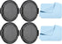 PATIKIL Camera Lens Cap, 4 Pack Sides Pinch Front Cover with Microfiber Cloth for 55mm Lenses