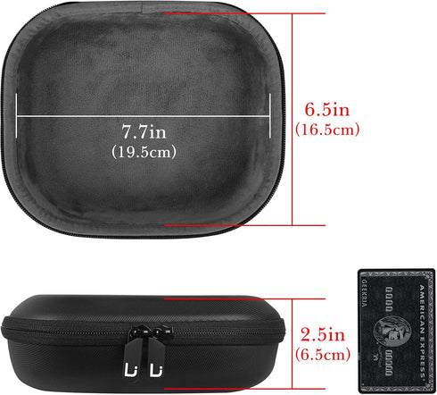 Linkidea Headphones Carrying Case for Sony WH-1000XM6, WH-1000XM4, Protective Hard Shell Travel Bag (Black)