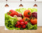 KeyWork 8x8ft Fresh Vegetable Backdrop Farm Produce Photography Background for Party Food Themed