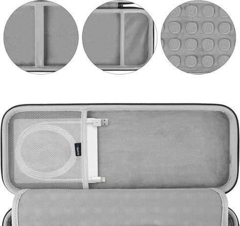 GEEKRIA Keyboard Carrying Case, Hard Shell Protective Travel Bag Compatible with Magic Keyboard, Magic Keyboard and