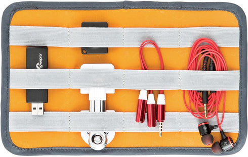 Lowepro GearUp Pouch Large, Travel Case for PC Cables, Adapters, Batteries, Chargers, Small Cameras, Made of Recycled