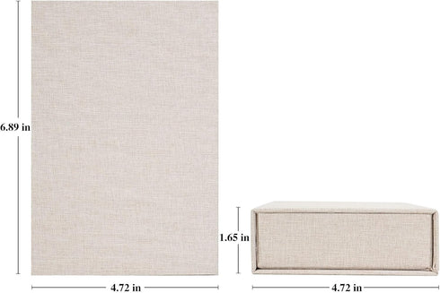 4x6 Linen Photo Storage Box, Ideal for Organizing Photos, Certificates, Scrapbooking Supplies, Keepsakes, and Jewelry