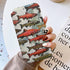ZHANLEI 15, Salmon Printed Phone Wallet Case for iPhone PU Leather Flip Phone Cases Cover with Card Slots and Wrist