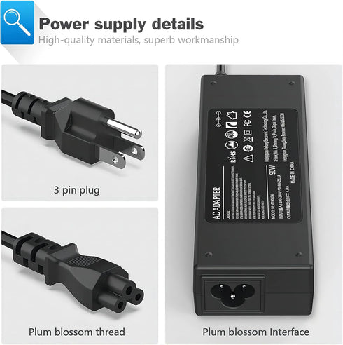 90W Power Cord for HP Pavilion All-in-One Desktop 18'' to 32'', Monitor Charger & Gaming Power Supply