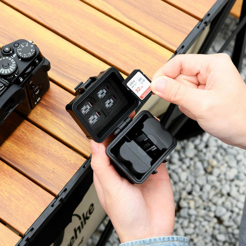 NP-FW50 NP-FZ100 NP-W235 LP-E5 Battery and SD Card Case, Water-Resistant & Shockproof DSLR Battery Holder Box