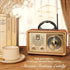 PRUNUS J-110 Retro Vintage Portable Radio AM FM, Battery Powered & Rechargeable, Shortwave Radio