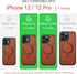 12/12 6.1", for iPhone Pro Case with Stand, Compatible with MagSafe, Slim PU Leather & TPU Drop-Proof Protective