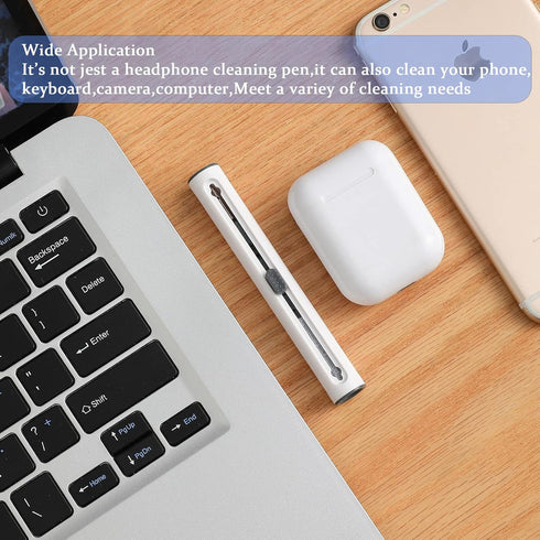 2Pcs Airpod Cleaner Kit, Multi-Function Earbud Cleaning Kit for Airpods Pro 1 2 3, Soft Brush Flocking Sponge for