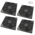 Adyoney 4 120mm Pcs Black Square Plastic Cooling Fan Filter Cover, Dust Screen for Filter Fan Chassis, for PC Computer