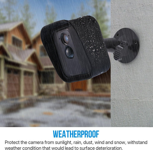 Frienda Wall Mount, Weather Proof 360 Degree Protective Adjustable Bracket and Silicone Skin Cover for Blink XT Indoor/Outdoor Security Camera (1, Black)