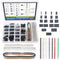 Glarks 1191Pcs 2.54mm Pitch Housing Connector and Male Female Crimp Pins with Pin Header and 10 Wire Rainbow Color Flat
