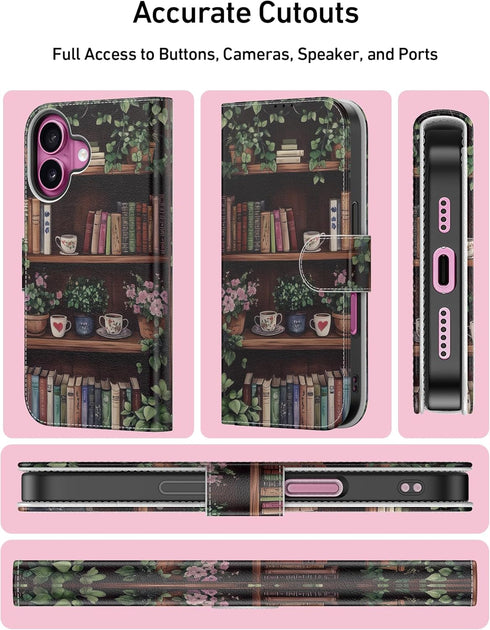 DEENAKIN 17 for iPhone Wallet Case with Card Holder + Cash Clip, RFID-Blocking, Military-Grade Drop Protection