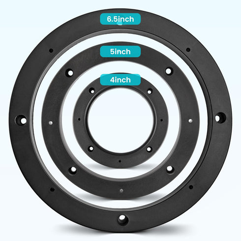 4 Inch Speaker Spacer Adapter Ring Mounting Bracket 4 PCS, Universal Fit 4 Plastic Speaker Ring Adapter