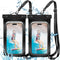2 Pack Waterproof Phone Pouch with Adjustable Lanyard for iPhone 15 14 13 12 Pro Max, Samsung Galaxy S24/S23, Black