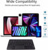 Wireless Bluetooth Keyboard with Touchpad, 10inch Portable Rechargeable Slim Keyboard for iPad/iOS/Android Devices