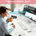2 Across-Star Dual-Monitor Stand for Desk - Large Adjustable Length and Angle Riser for Monitors, Double Computer