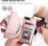 Bocasal Wallet Case for iPhone 7 Plus/8 Plus, 5.5 Inch, Rose Gold, 3 Card Slots, Cash Holder, Zipper Design, Magnetic