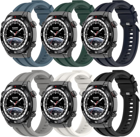 FitTurn 22mm Soft Silicone Bands for Huawei Watch 3/3 Pro/GT2 Pro/GT3 Pro, Replacement Strap for Men Women