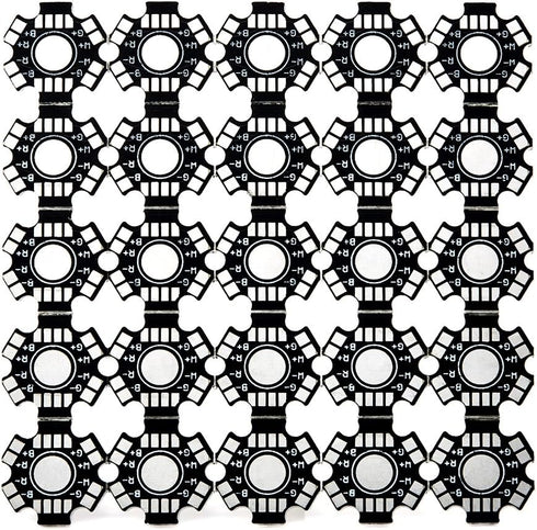 CHANZON 25pcs 1W 3W 5W LED Heat Sink, Aluminum Base Plate for DIY Cooling, 20mm Star PCB Circuit Board