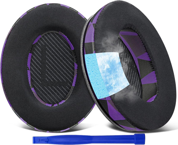 SoloWIT Cooling-Gel Ear Pads Cushions Replacement for Bose QuietComfort 35 (QC35) and QC35 II, Noise Isolation Foam