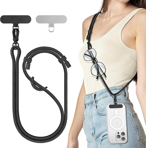 SURPHY Phone Lanyard, Adjustable Phone Strap Crossbody with 2 Pack Cell Phone