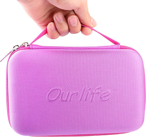 Ourlife Hard Travel Case for Kids Camera, Protective Case for Digital Camera Accessories, Purple