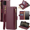 Antsturdy Galaxy A71 5G Case Wallet with Card Holder, RFID Blocking PU Leather Flip Shockproof Cover with Strap, Wine
