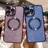 MGQILING iPhone 13 Pro Max Magnetic Glitter Case, Luxury Plating Bling Clear Phone Case with Camera Protector
