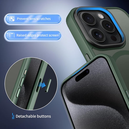CACOE Magnetic Case for iPhone 15 Pro Max 2023, 6.7 inch, Anti-Fingerprint TPU Thin Cover, Compatible with MagSafe,