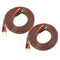 XMSJSIY HiFi OFC Speaker Cable, 4mm Banana Plug to 2mm Plug Jumper Cable for Amplifier Application, 2M (6.56 ft) 2pcs