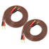 XMSJSIY HiFi OFC Speaker Cable, 4mm Banana Plug to 2mm Plug Jumper Cable for Amplifier Application, 2M (6.56 ft) 2pcs