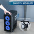VIVO CART-PC01 Computer Mid-Tower Case, CPU Steel Rolling Stand, Adjustable Mobile Cart Holder with Locking Caster