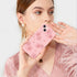 Compatible with iPhone 13 Case - Cute Butterfly Flowers Engraved Soft Silicone Phone Case for Women Girl (Pink)