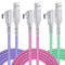 Pofesun 10ft USB C Charger Cable 3-Pack, Right Angle USB A to C, Fast Charging for Samsung Galaxy S24, Note 20, LG V50.