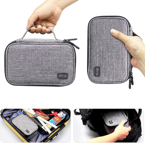 sisma Travel Electronics Organizer Small Carrying Case for Cables Phone Chargers USB Plugs Power Cords Earbuds Adapter