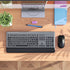 KOPJIPPOM 2.4GHz Silent Wireless Keyboard and Mouse Combo - Keyboard with Large Print Cover, Full-Sized Ergonomic