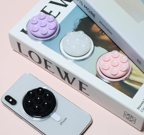 On The Grip Magnetic Silicone Suction Cup Phone Mount with Hands-Free Stand - Perfect for Selfies, Videos, Durable