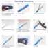 VCELINK 100-Pack RJ45 Cat5e Cat5 Pass Through Connectors, Modular Plugs for Solid or Stranded UTP Network Cable