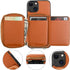 Bocasal RFID Blocking Wallet Case for iPhone 14 & 13, Adjustable Crossbody Zipper Purse with Kickstand, 6.1 Inch (Brown)